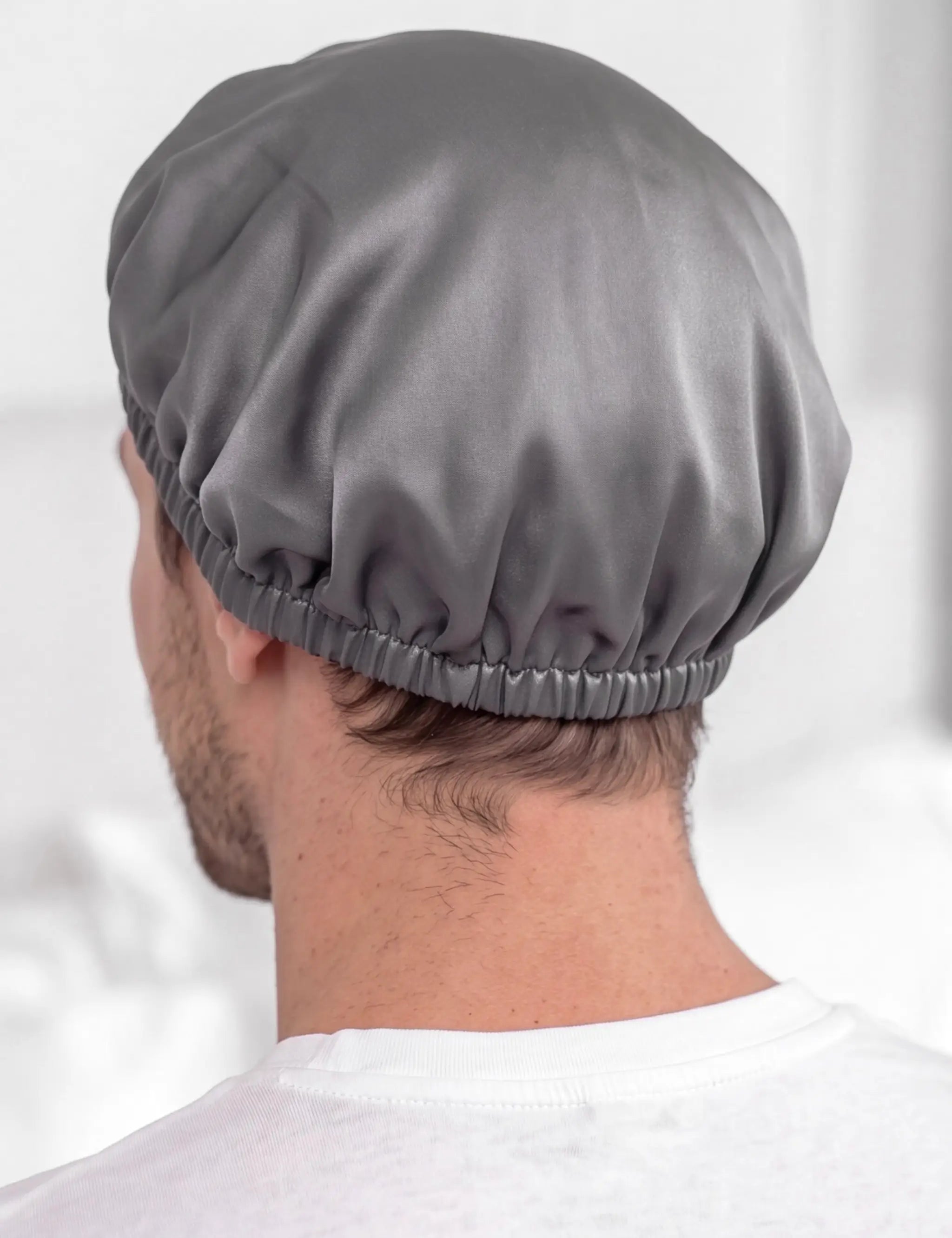 Men's Silk Hair Bonnet (Grey)