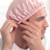 Men's Silk Hair Bonnet (Pink)