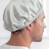 Men's Silk Hair Bonnet (Silver)