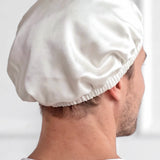Men's Silk Hair Bonnet (Ivory White)