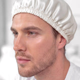 Men's Silk Hair Bonnet (Ivory White)