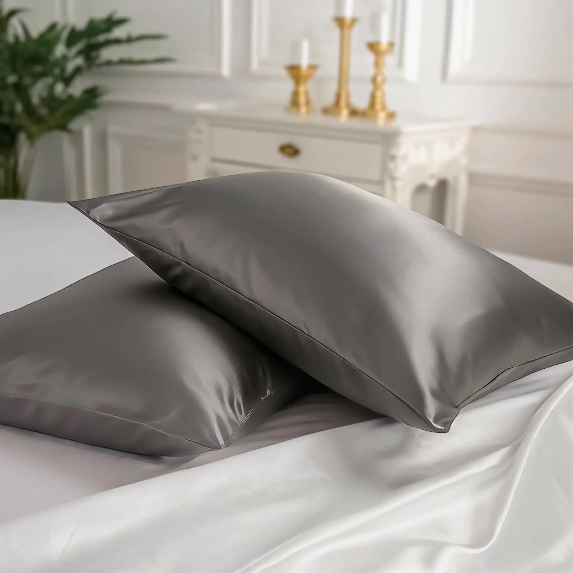 Pillowcase 100% Silk  (Dark Grey) | Swiss Shop | Luxuriously Soft & Skin-Friendly | psboutique.ch