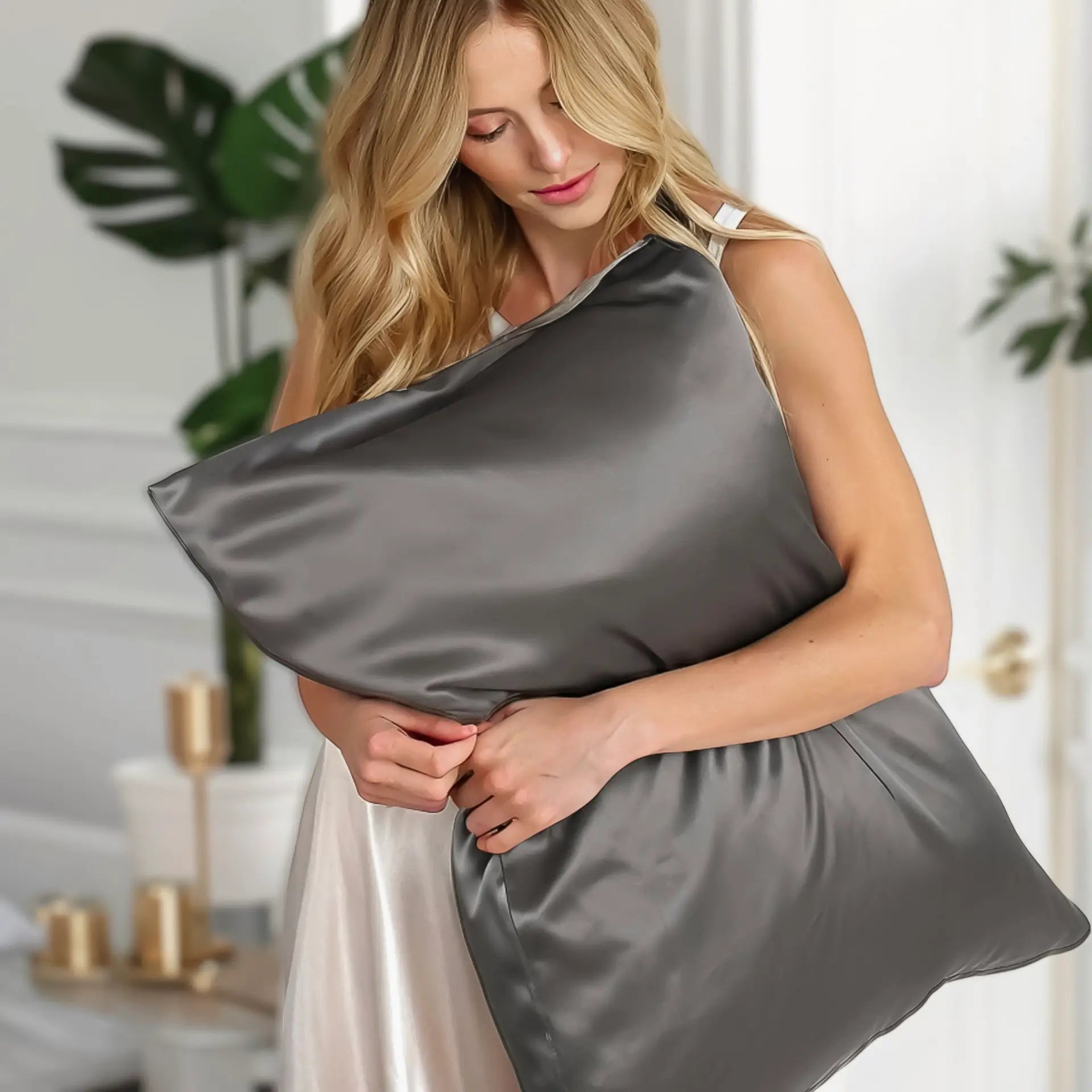 Pillowcase 100% Silk  (Dark Grey) | Swiss Shop | Luxuriously Soft & Skin-Friendly | psboutique.ch