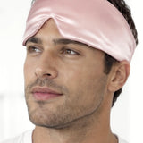 Maschera per dormire in seta per uomo (Rosa)