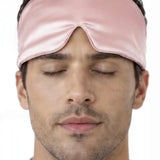 Maschera per dormire in seta per uomo (Rosa)