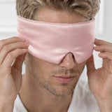 Masque de sommeil en soie pour homme (Rose)