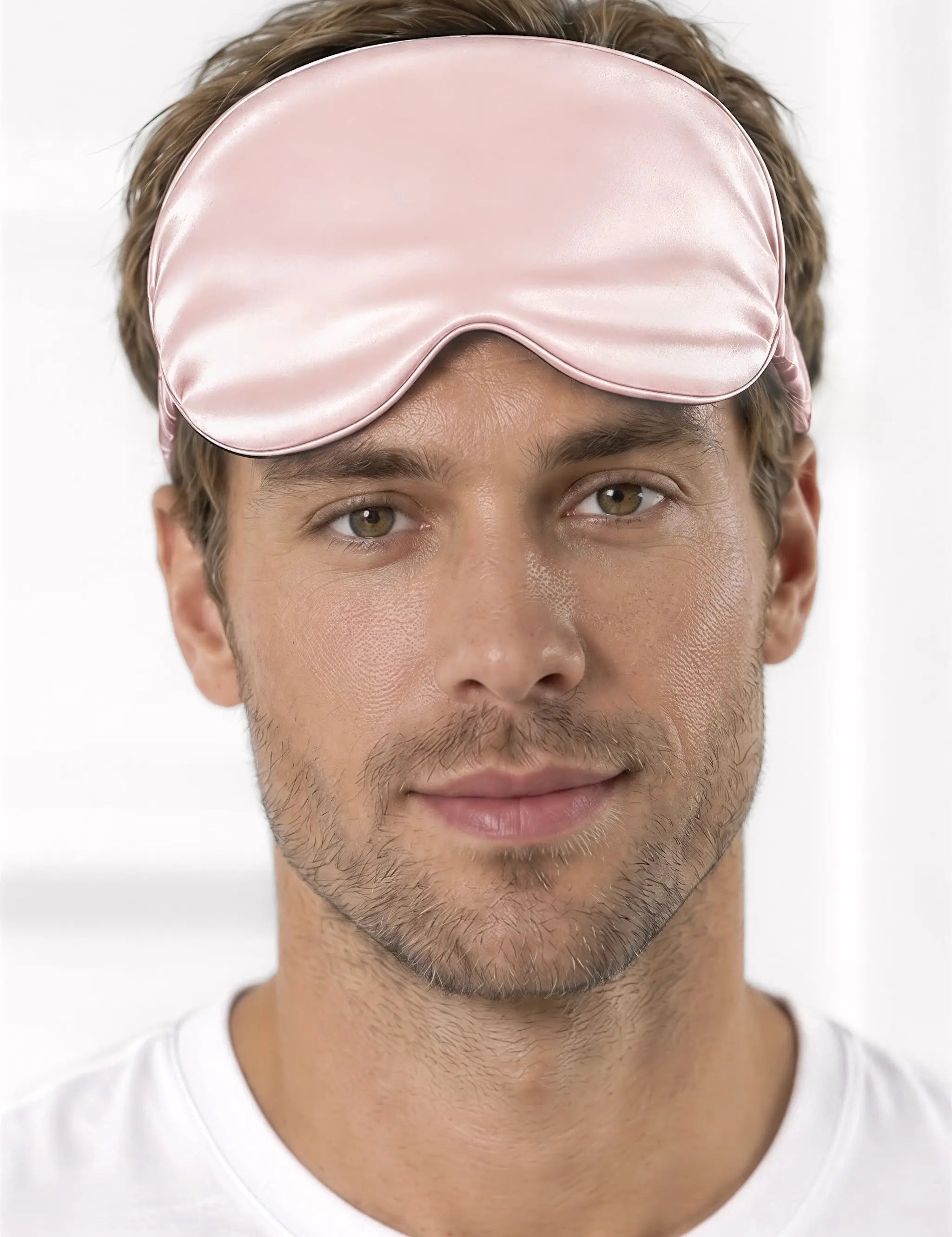 Men's Silk Eye Mask (Pink)