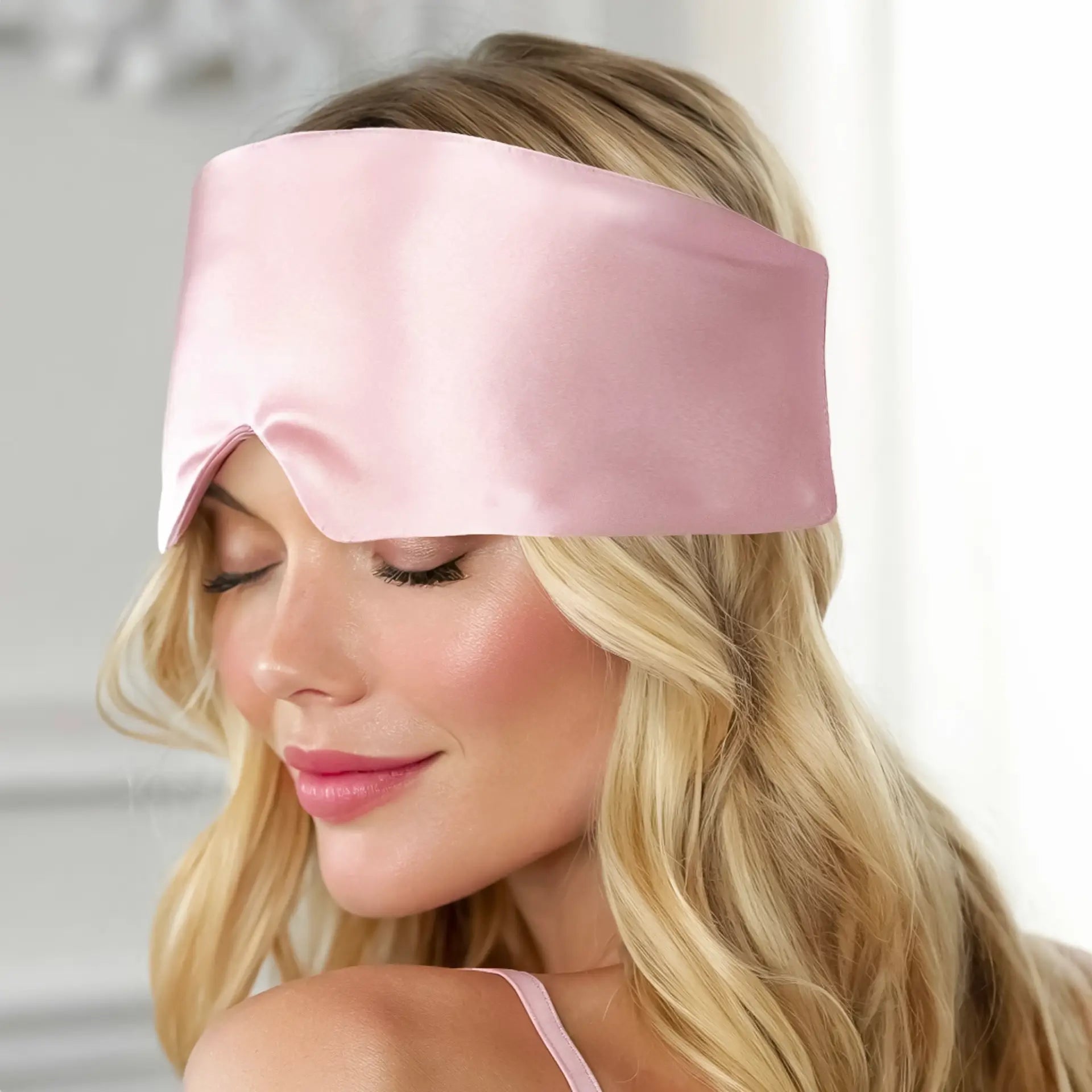 Pink Sleep Mask – Elegant Silk Comfort in Soft Blush | Swiss Silk Shop | psboutique.ch