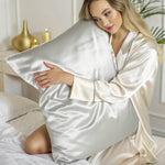 Silk Pillow Cover | Silk Pillowcases | Elegant, Smooth &amp; Skin-Loving - Silk Pillowcase (Silver) - PSBoutique.ch - &lt;p&gt;&lt;strong&gt;Silk Pillow Cove...