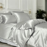 Quilt Cover Pure Silk (Silver) % SALE % Smooth, Breathable & Timelessly Elegant| psboutique.ch