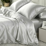 Quilt Cover Pure Silk (Silver) % SALE % Smooth, Breathable & Timelessly Elegant| psboutique.ch