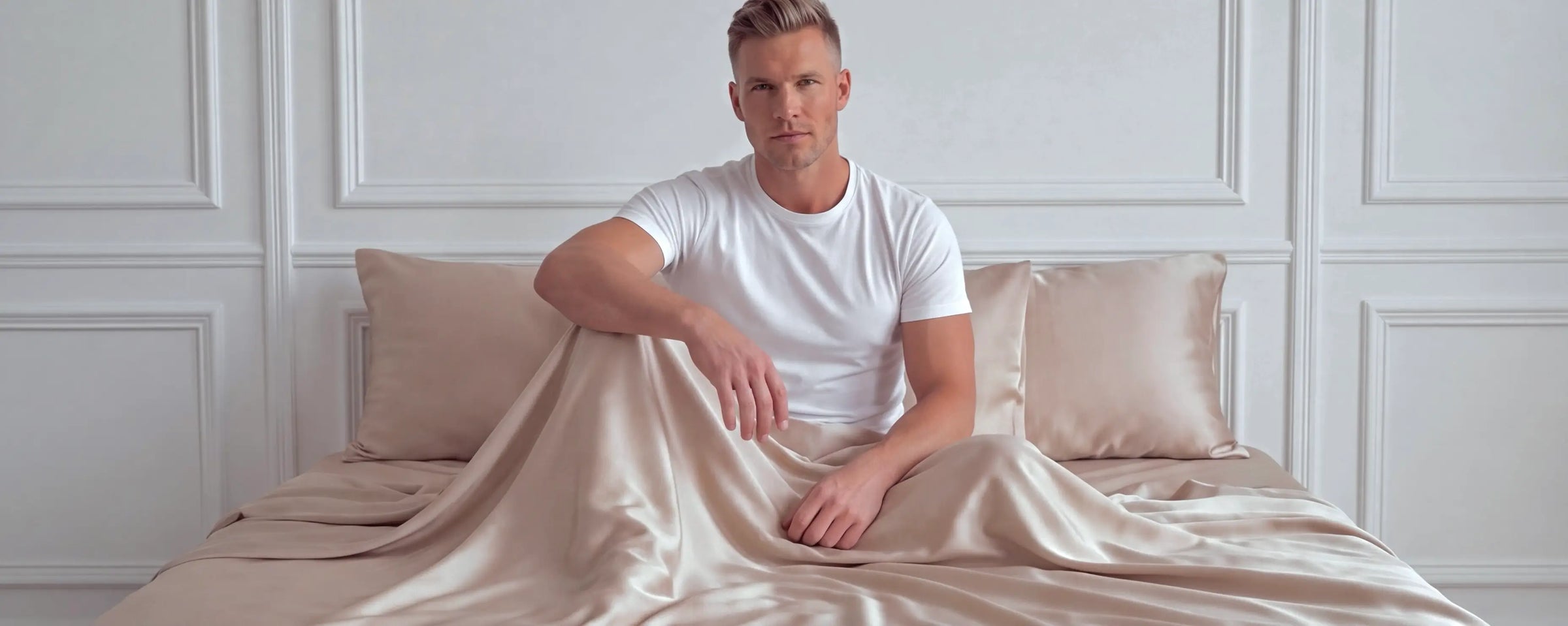 Linge de lit en soie pour homme