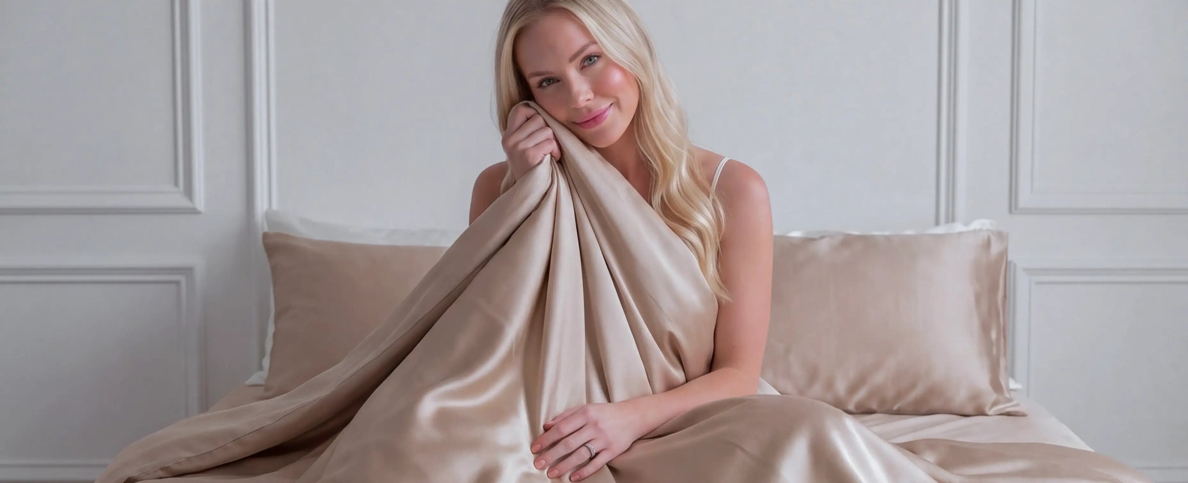 Linge de lit en soie pour femme
