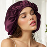 Silk Bonnet for Curly Hair (Bordeaux) Spacious Fit & Gentle Night Protection | psboutique.ch