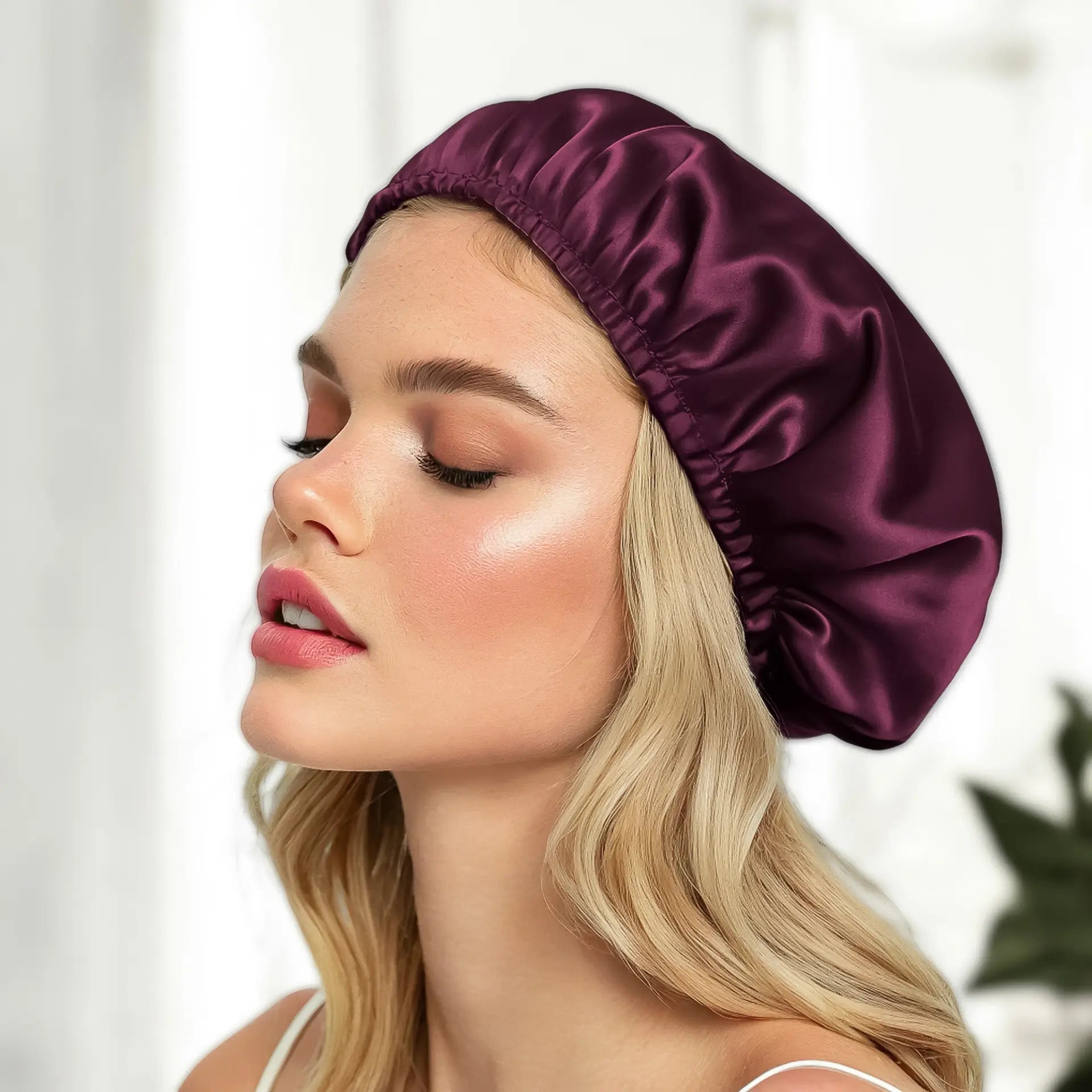 Silk Cap (Bordeaux) % Sale % Small, Lightweight & Perfect for Nightly Hair Care | psboutique.ch