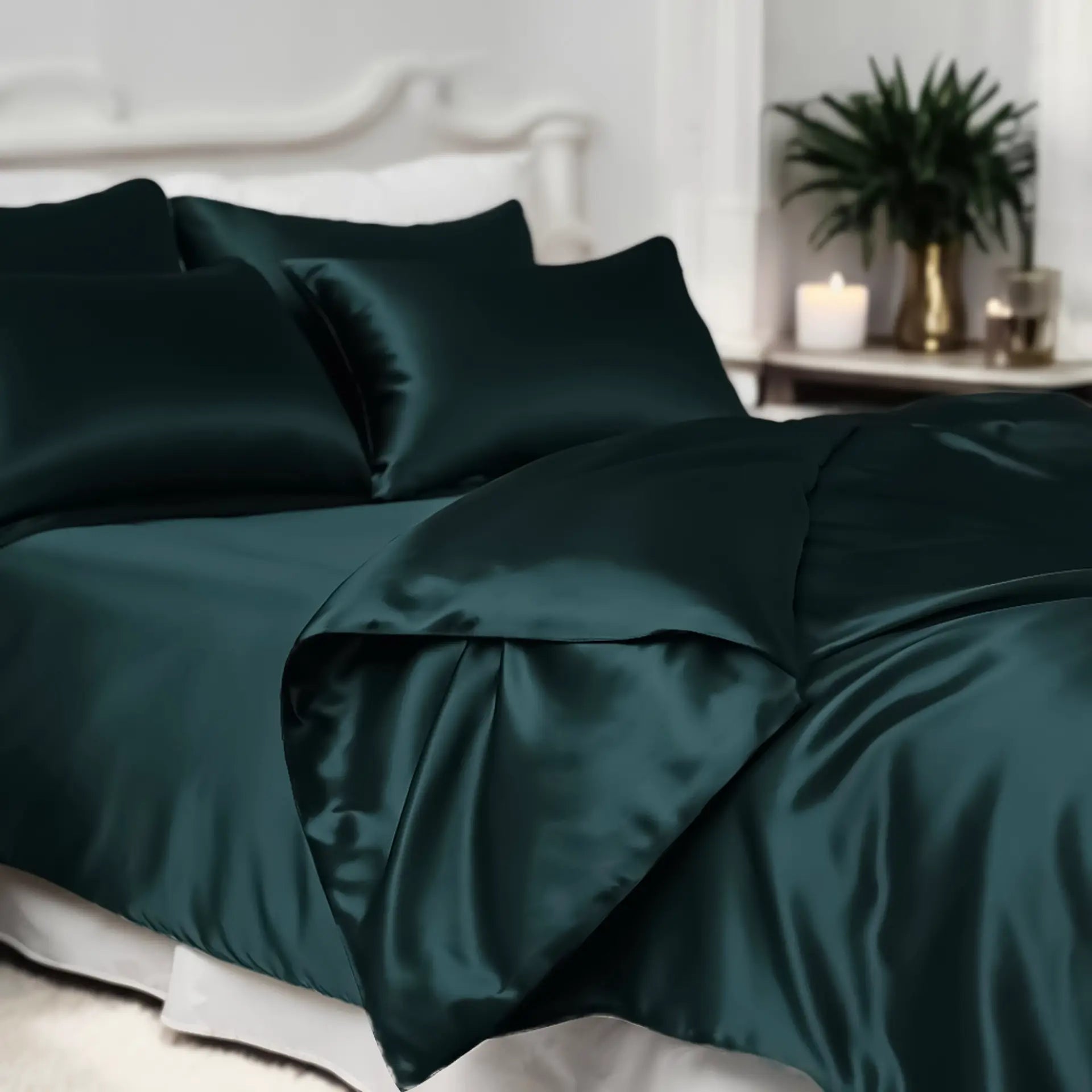 Silk Comforter Cover (Dark Green) % Sale % Smooth, Breathable & Naturally Luxurious | psboutique.ch