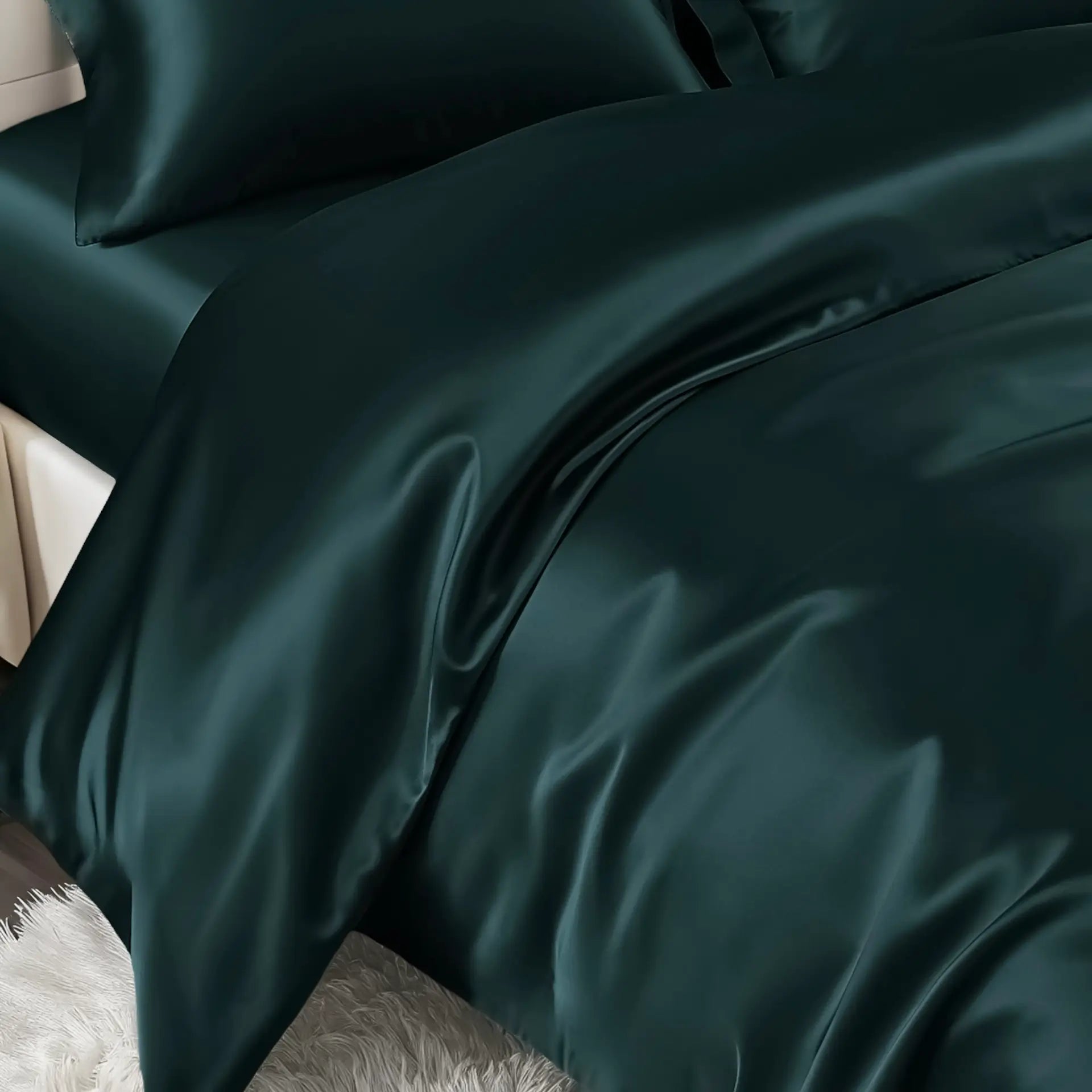 Silk Comforter Cover (Dark Green) % Sale % Smooth, Breathable & Naturally Luxurious | psboutique.ch