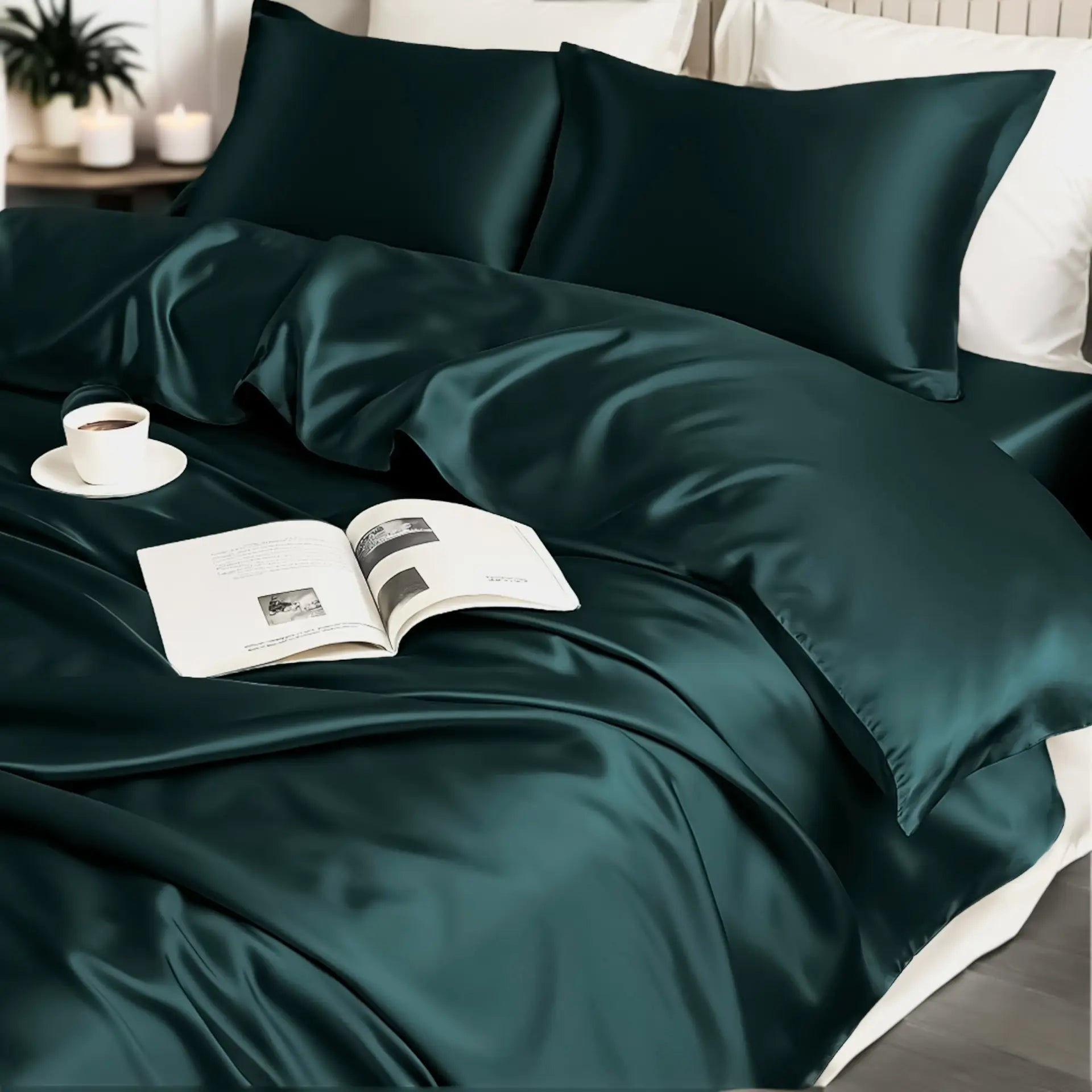 Silk Comforter Cover (Dark Green) % Sale % Smooth, Breathable & Naturally Luxurious | psboutique.ch
