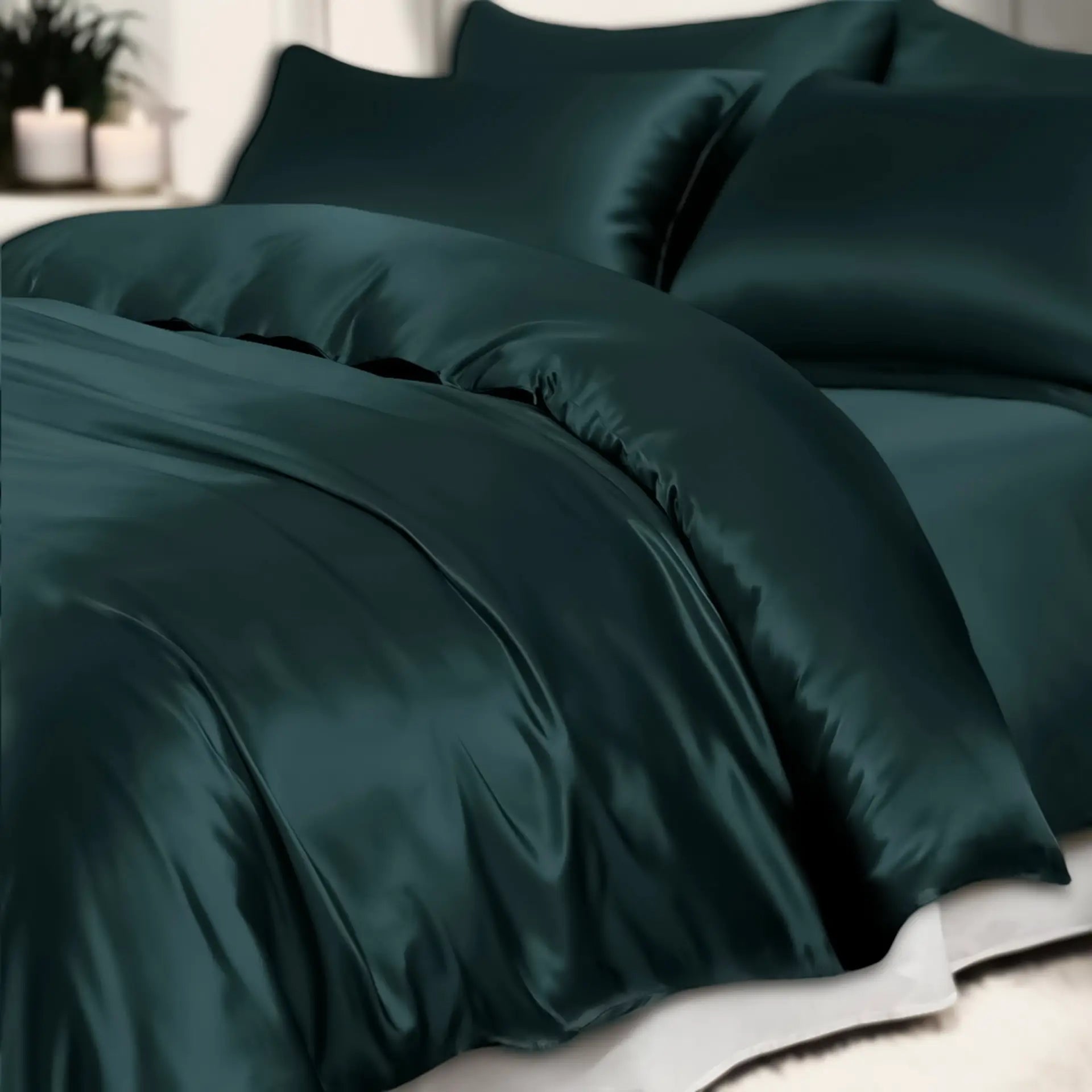 Silk Comforter Cover (Dark Green) % Sale % Smooth, Breathable & Naturally Luxurious | psboutique.ch