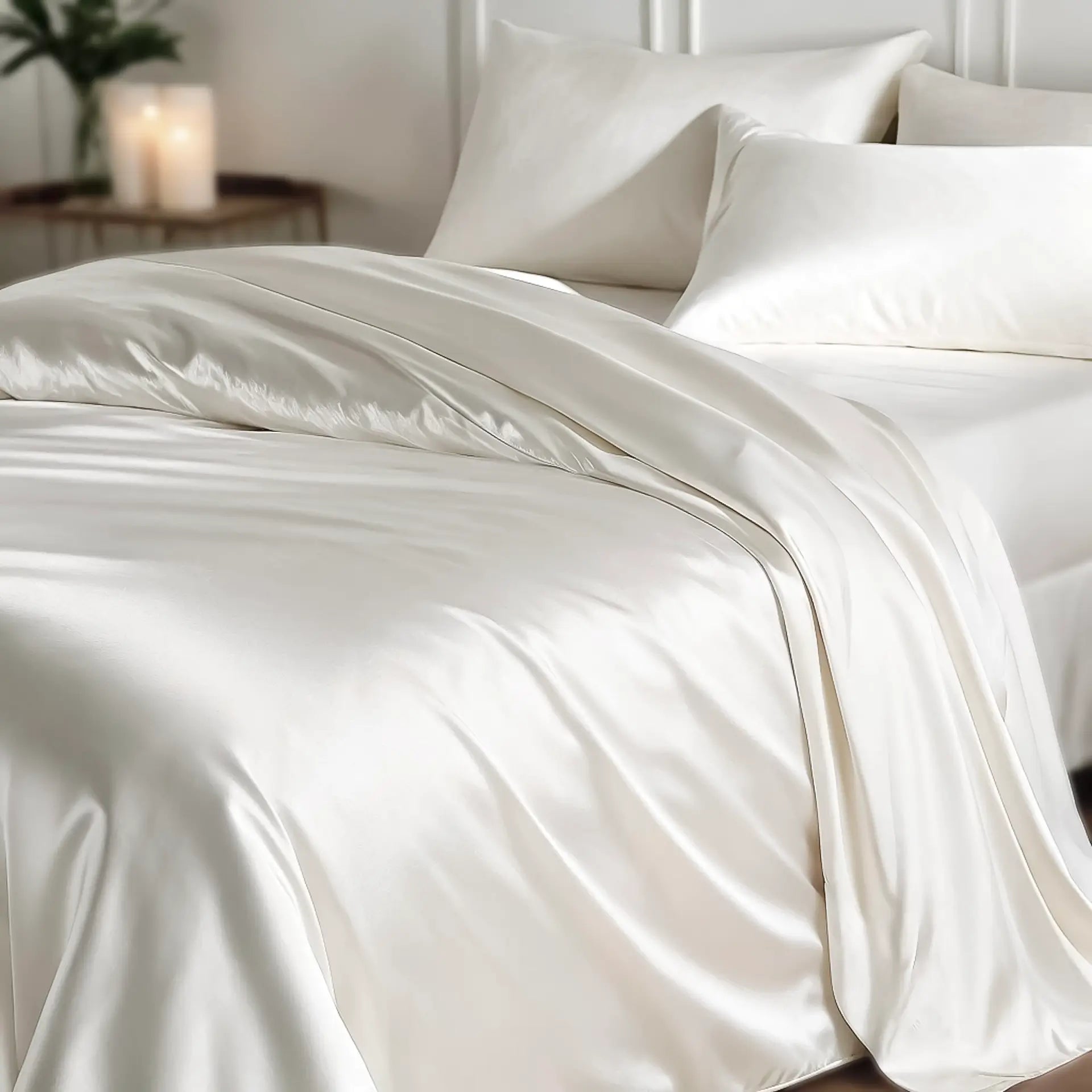 Silk Duvet Cover (Ivory White) % Sale % Elegant, Breathable & Gentle on Skin | psboutique.ch
