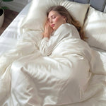 Buttons closure Silk Duvet Cover - 50% Off - Last chance to buy - Buttons closure Silk Duvet Cover (Ivory White) - PSBoutique.ch - <p>Indulge in the ul...