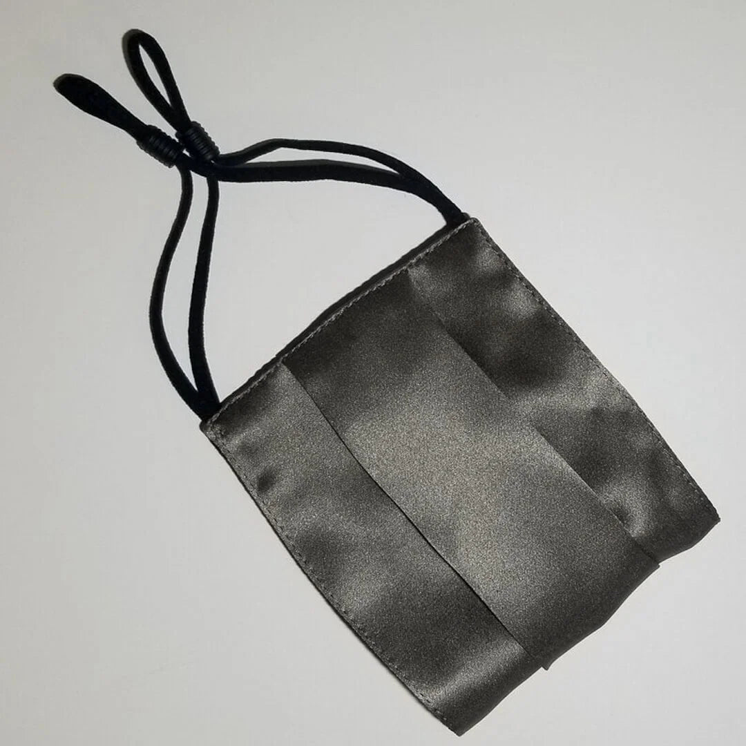 Silk Face Mask Dark Grey Pure Silk Boutique