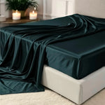 Silk Fitted Bedsheet (Dark Green) % Sale %  Soft, Secure & Luxuriously Smooth | psboutique.ch
