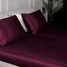 Silk fitted sheet Bordeaux buy in Switzerland Pure Swiss Boutique