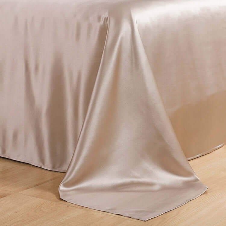 Silk flat bed sheet Beige buy in Switzerland Pure Swiss Boutique