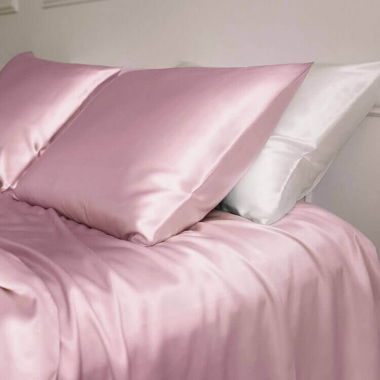 Silk flat bed sheet Pink buy in Switzerland Pure Swiss Boutique