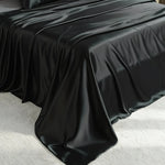 Silk Flat Sheet (Black) Pure Silk Boutique | Light, Elegant & Gentle on Skin | psboutique.ch