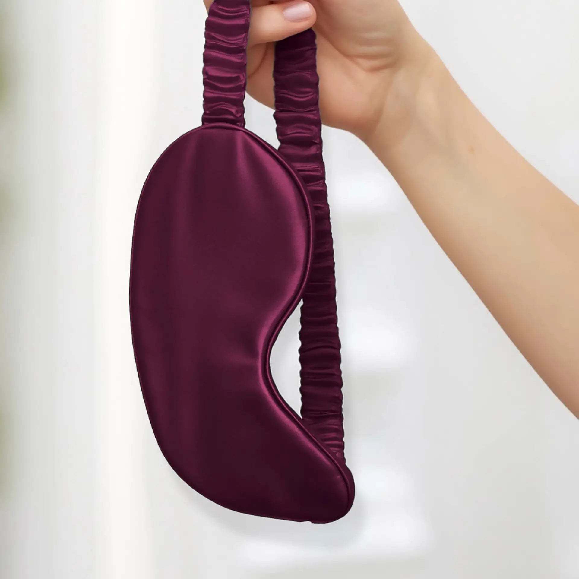 Silk Mask / Sleep Eye Mask (Bordeaux) Smooth, Light-Blocking & Skin-Friendly | psboutique.ch