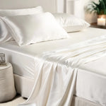 Silk Mattress Sheet (Ivory White) % Sale %  Soft, Secure & Skin-Loving Comfort | PSBoutique.ch