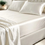 Silk Mattress Sheet (Ivory White) % Sale %  Soft, Secure & Skin-Loving Comfort | PSBoutique.ch