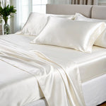 Silk Mattress Sheet (Ivory White) Bed Sheets % Sale % Soft & Skin-Loving Comfort | PSBoutique.ch
