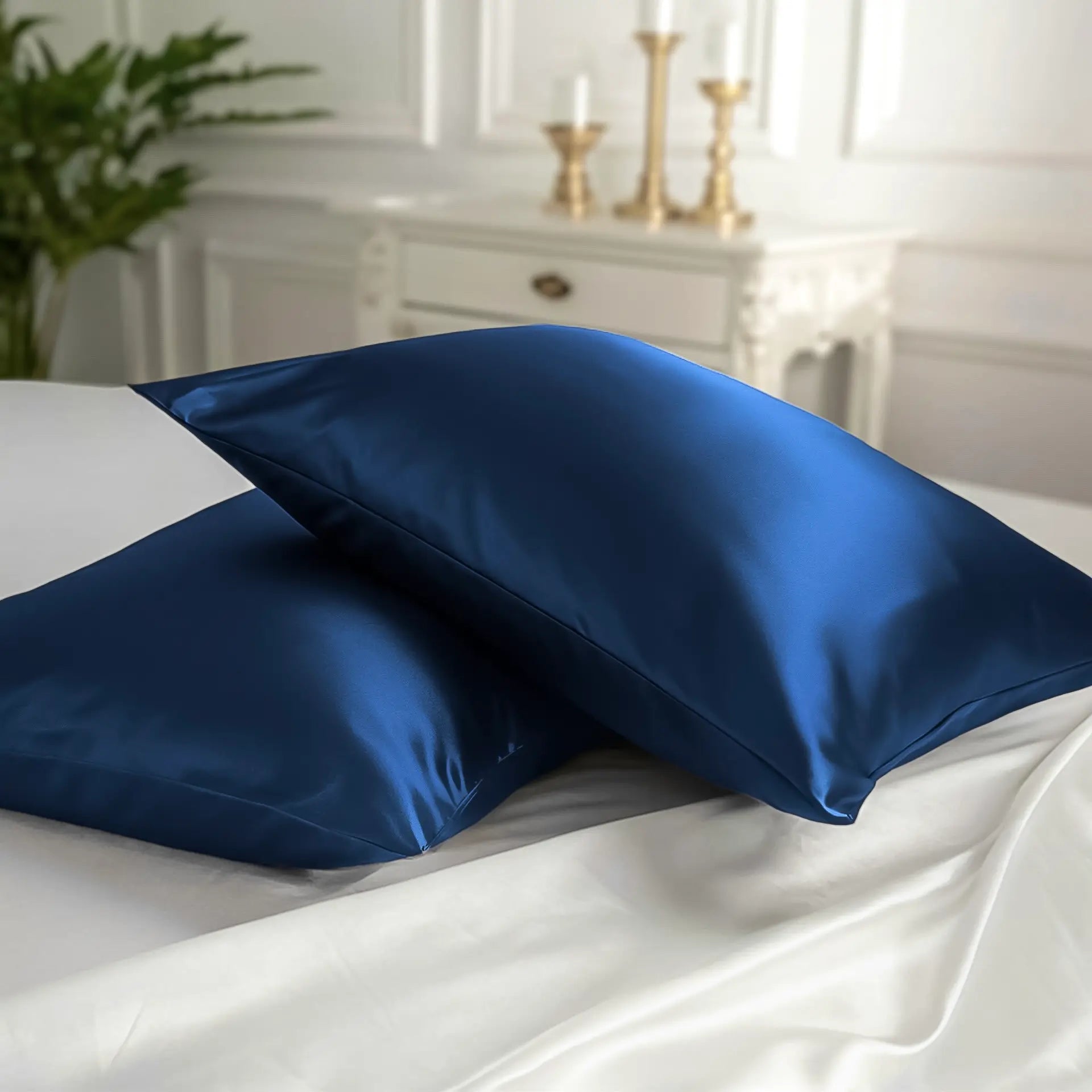 Silk Pillow case (Navy Blue) Breathable & Gentle on Skin | Swiss Silk Boutique | psboutique.ch