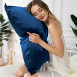 Silk Pillow case (Navy Blue) Breathable & Gentle on Skin | Swiss Silk Boutique | psboutique.ch
