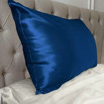 Silk Pillow case - Breathable &amp; Gentle on Skin | Swiss Silk Boutique - Silk Pillowcase (Blue) - PSBoutique.ch - <p>Add a touch of elegance to your ...