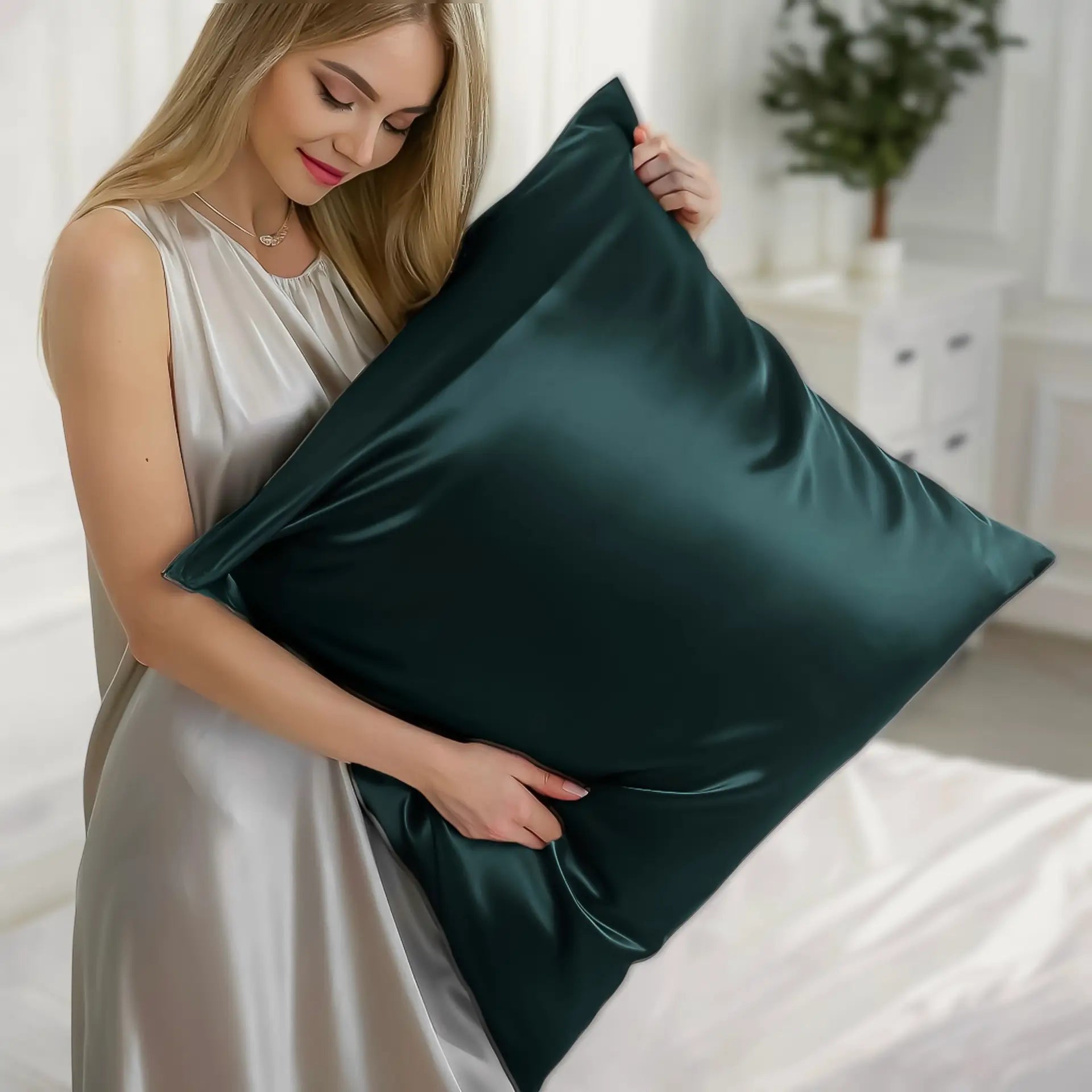 Silk Pillowcase for Hair (Dark Green) % Sale % Smooth, Protective & Hydrating | psboutique.ch