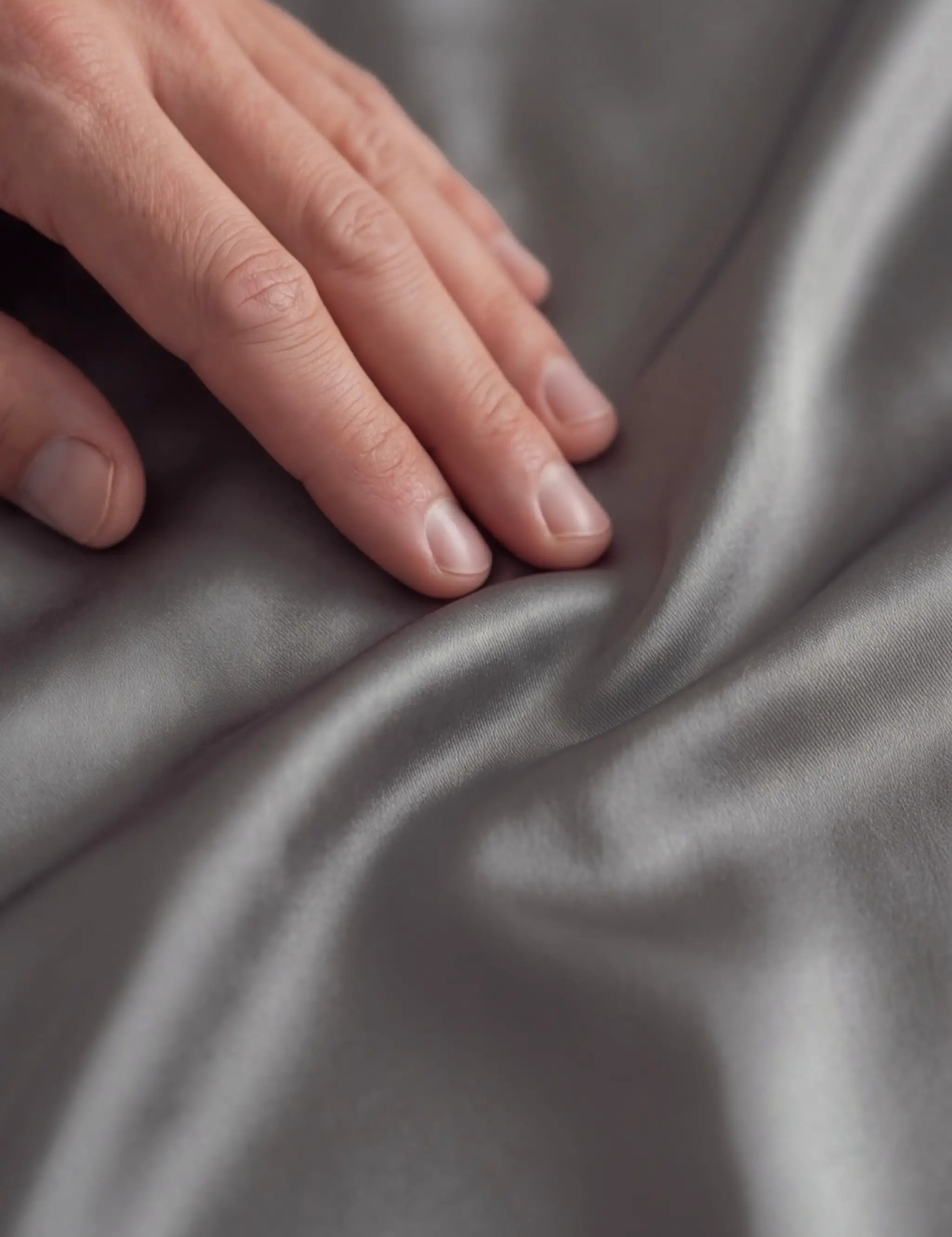 2 Silk Pillowcases Set (Grey)