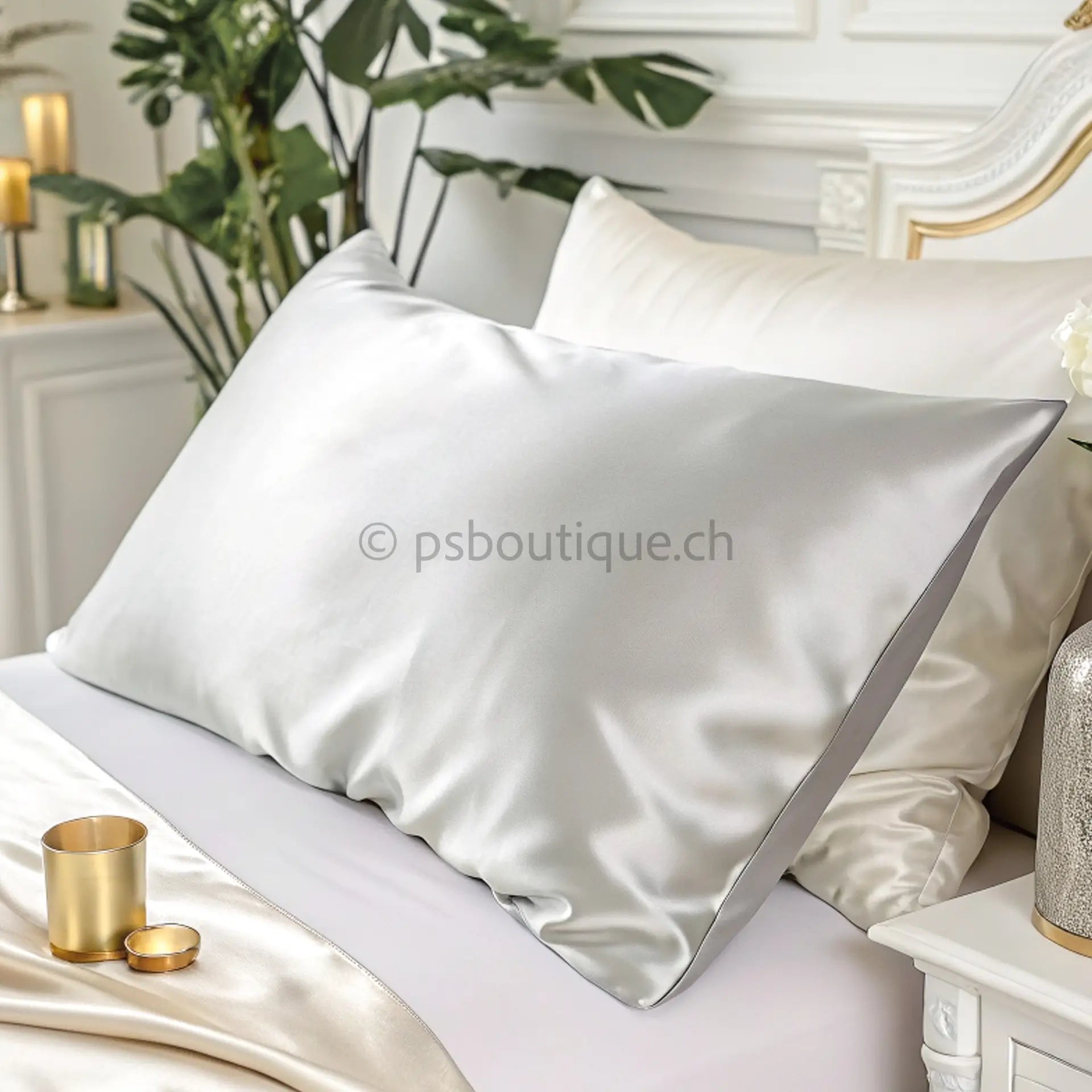 Federa in Seta % Saldi % Liscia, Elegante &amp; Delicata sulla Pelle - Federa cuscino in seta (Argento) - PSBoutique.ch - &lt;p&gt;&lt;strong&gt;Federa in Se...