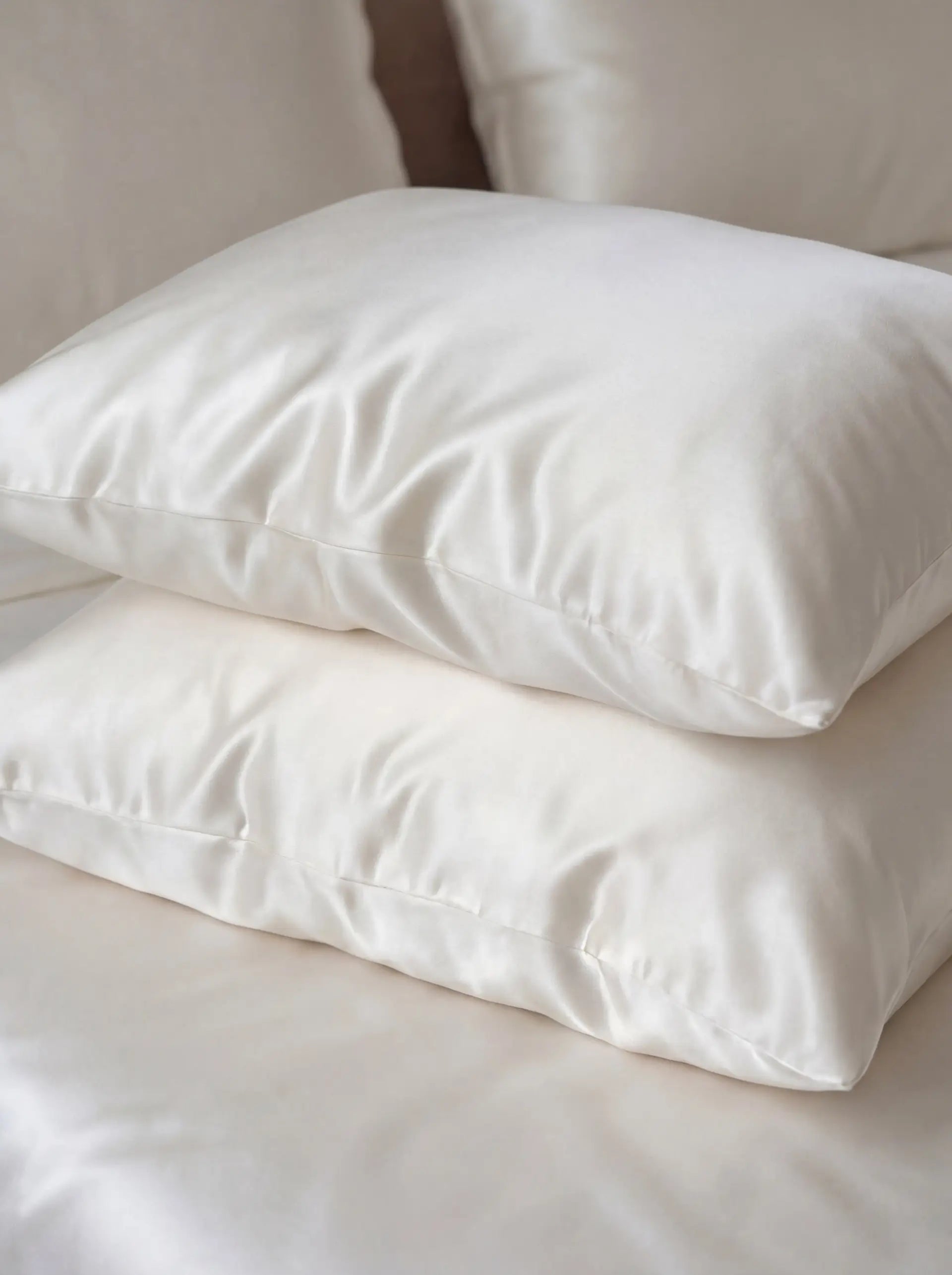 Mulberry Silk Pillowcase Set - Special Offer at PSBoutique Switzerland - 2 Silk Pillowcases Set (Ivory White) - PSBoutique.ch - <p data-end="509&quot...