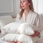 Mulberry Silk Pillowcase Set - Special Offer at PSBoutique Switzerland - 2 Silk Pillowcases Set (Ivory White) - PSBoutique.ch - <p data-end="509&quot...