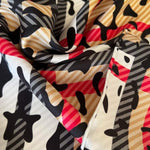 Silk Scarf with Burberry Style Pattern – Classic & Chic