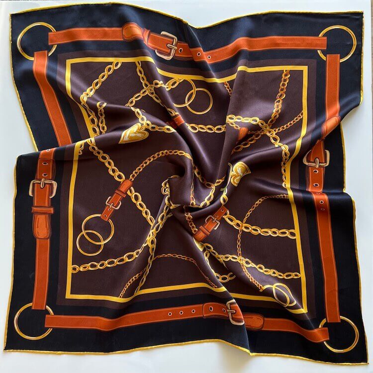 Charmeuse Silk Scarf 63x63cm buy in Switzerland PURE SWISS BOUTIQUE