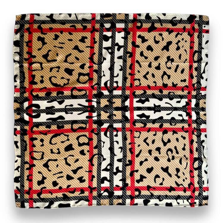 Silk Scarf with Burberry Style Pattern – Classic & Chic
