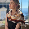 Silk Scarf with Hermès Style Pattern – Luxe & Timeless