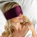 Silk Sleep Mask (Bordeaux) Adjustable Fit, Gentle on Skin, Totally Dark % Sale | psboutique.ch