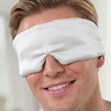 Masque de sommeil en soie pour homme (Argent)