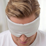 Masque de sommeil en soie pour homme (Argent)